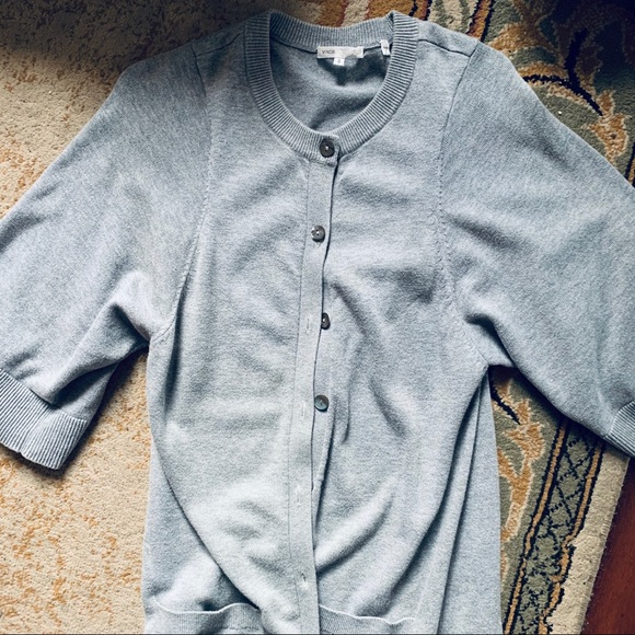 Vince Grey Button Up Cardigan